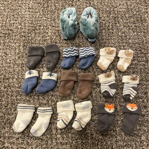 Baby boy sock and bootie bundle